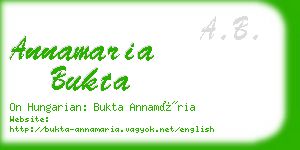 annamaria bukta business card